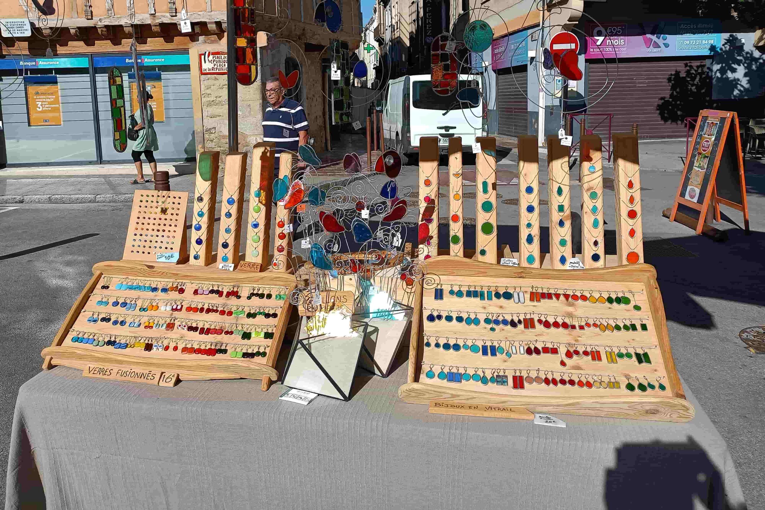 Stand Fait de Verre marché Prades 2023